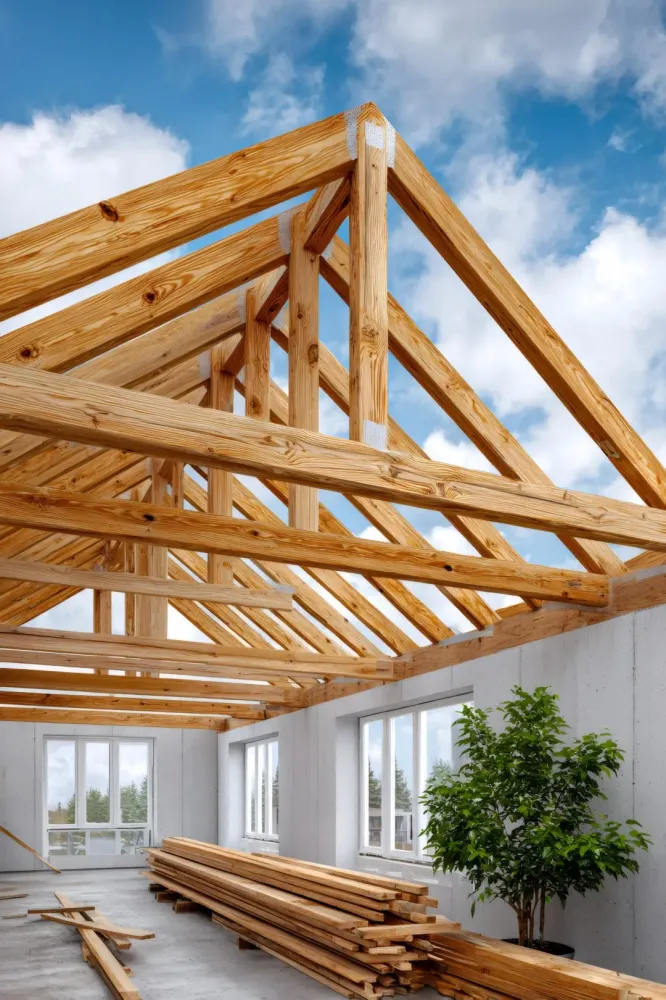 Charpente bois à Annebault